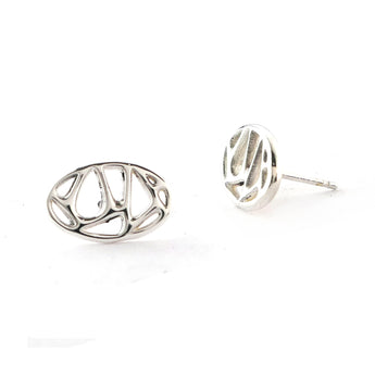 Vaulted Stud Earrings – Sculptural Sterling Silver