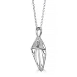 Vaulted Kite Necklace – 3D Sterling Silver Pendant