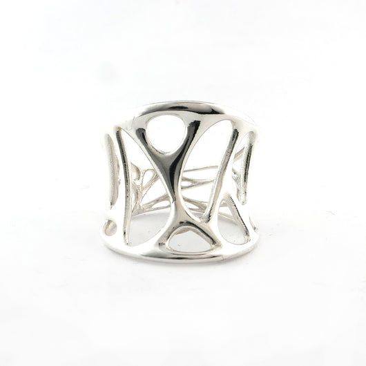 Vaulted Statement Ring - Sculptural Sterling Silver Jewelry