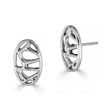 Vaulted Stud Earrings – Sculptural Sterling Silver