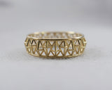 Contemporary Structural Thin Ring, 14k Yellow Gold