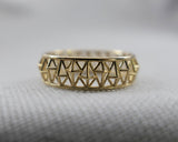 Contemporary Structural Thin Ring, 14k Yellow Gold