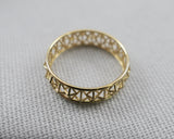 Contemporary Structural Thin Ring, 14k Yellow Gold