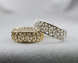 Contemporary Structural Thin Ring, 14k Yellow Gold