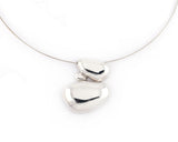 Sterling Silver Pebble Cairns Choker Necklace | Silver Sculptor