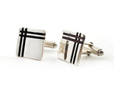 Tartan Plaid Sterling Silver Cufflinks