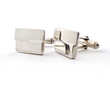 Sterling Silver Modern Geometric Cufflinks | Silver Sculptor