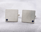 Sterling Silver Sapphire Cufflinks | Silver Sculptor Jewelry