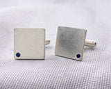 Sterling Silver Sapphire Cufflinks | Silver Sculptor Jewelry