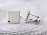 Sterling Silver Sapphire Cufflinks | Silver Sculptor Jewelry