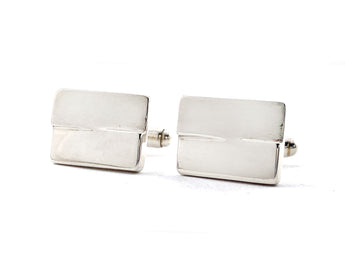 Sterling Silver Modern Geometric Cufflinks | Silver Sculptor