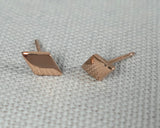 Kite Shaped Studs, 14k Rose Gold