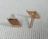 Kite Shaped Studs, 14k Rose Gold