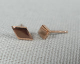 Kite Shaped Studs, 14k Rose Gold