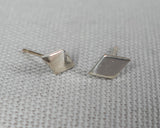 Kite Shaped Studs, Sterling Silver | Silver Sculptor
