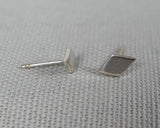 Kite Shaped Studs, Sterling Silver | Silver Sculptor