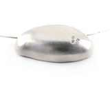 Sterling Silver Pebble Necklace with Moissanites | Silver Sculptor