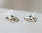 London Blue Topaz Sterling Silver Large Oval Earrings