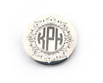 Sterling Silver Personalized Monogrammed Golf Ball Marker | Silver Sculptor