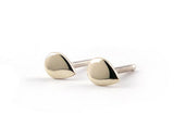 14k Yellow Gold Teardrop Stud Earrings | Silver Sculptor