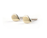 14k Yellow Gold Teardrop Stud Earrings | Silver Sculptor