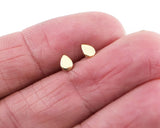 14k Yellow Gold Teardrop Stud Earrings | Silver Sculptor