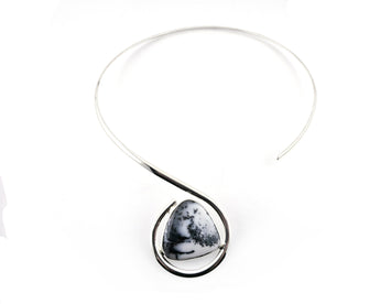 Dendritic Opal Choker Neck Piece