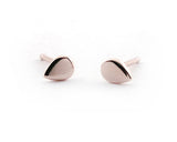 14k Rose Gold Teardrop Shaped Studs | Silver Sculptor