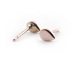 14k Rose Gold Teardrop Shaped Studs | Silver Sculptor