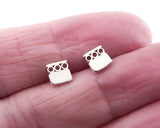 Sterling Silver Contemporary Square Studs | Silver Sculptor