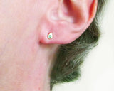 14k Yellow Gold Teardrop Stud Earrings | Silver Sculptor
