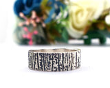 Wide Sterling Silver Tree Bark Ring | Silver Sculptor Jewelry