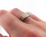 Square Layer Ring in Sterling Silver | Silver Sculptor