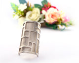 Mondrian Inspired Statement Ring in Sterling Silver | Silver Sculptor