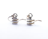 Square Layer Drop Earrings in Sterling Silver | Silver Sculptor