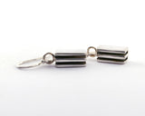Rectangle Layer Drop Earrings in Sterling Silver | Silver Sculptor