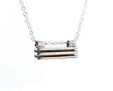 Rectangle Layer Necklace in Sterling Silver | Silver Sculptor