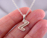 Geometric Initial Necklace | Silver Sculptor