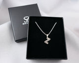 Geometric Initial Necklace | Silver Sculptor