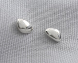 Sterling Silver Pebble Stud Earrings | Silver Sculptor