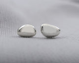 Sterling Silver Pebble Stud Earrings | Silver Sculptor