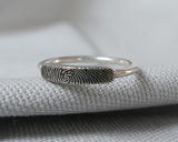 Personalized Fingerprint Stacking Ring