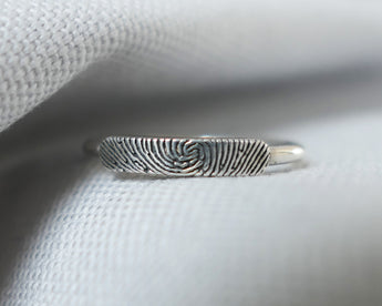 Personalized Fingerprint Stacking Ring
