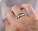 Mom Handwriting Stacking Ring | Silver Sculptor