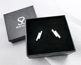 Tube Bar Studs in Sterling Silver