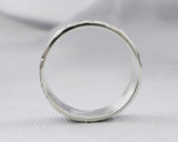 Modern Men's Alternative Wedding Band | Silver Sculptor