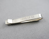 Sterling Silver Ruby Bezel Set Slide Tie Bar