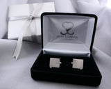 Moissanite Set Cufflinks | Silver Sculptor