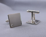 Moissanite Set Cufflinks | Silver Sculptor