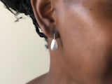 Sterling Silver Small Pebble Drop Earrings | Silver Sculptor